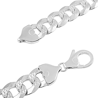 Italian Flat Pave Necklace in Sterling Silver 121.9 Grams 20 Inches