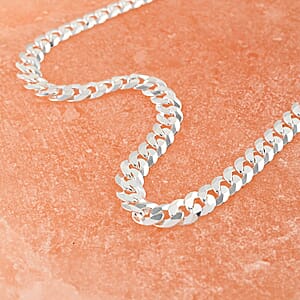 Italian Sterling Silver Flat Pave Necklace 20 Inches 22.10 Grams