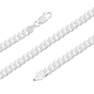 Italian Sterling Silver Flat Pave Necklace 20 Inches 22.10 Grams