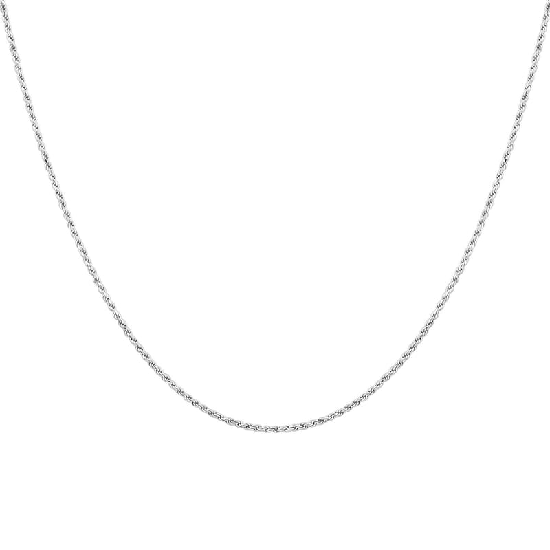 Italian Sterling Silver Rope Chain Necklace 30 Inches 3.60 Grams