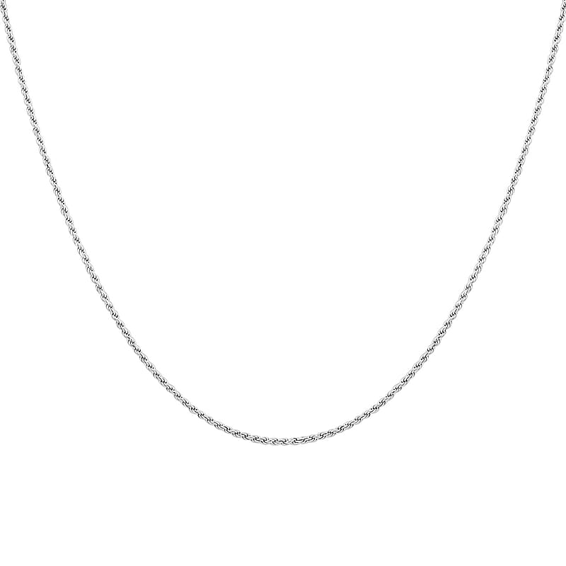 Italian Sterling Silver Rope Chain Necklace 30 Inches 3.60 Grams
