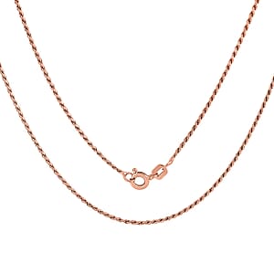 Italian 14K RG Over Sterling Silver Rope Necklace 30 Inches 3.60 Grams