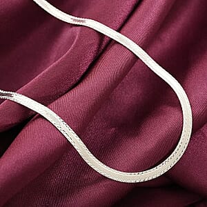 Italian Sterling Silver Herringbone Chain Necklace, 18 Inch Necklace, Silver Jewelry For Gift 6.3 Grams