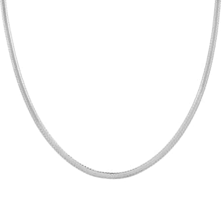 Sterling Silver Herringbone Necklace