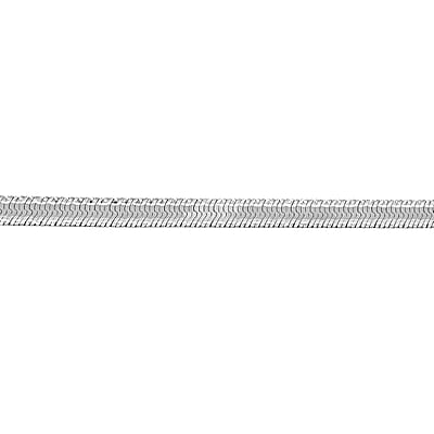 Italian Sterling Silver Herringbone Bracelet (7.0-8.5In) 4.10 Grams