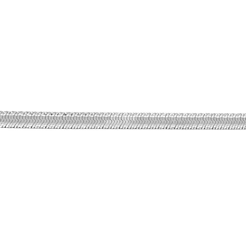 Italian Sterling Silver Herringbone Bracelet (7.0-8.5In) 4.10 Grams