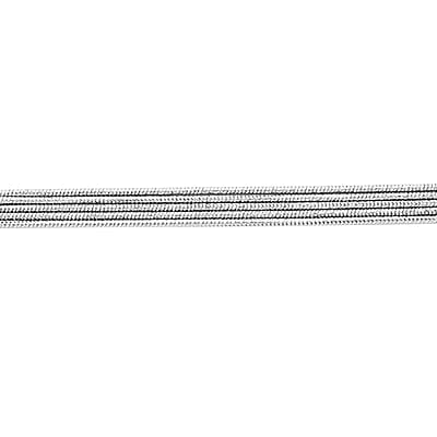 Italian Rhodium Over Sterling Silver 5 Lines Star Dust Snake Bracelet (7.00 In) 4.70 Grams