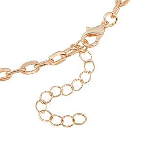 Gold Sandstone and White Austrian Crystal Necklace 18-20 Inches in Goldtone 74.50 ctw