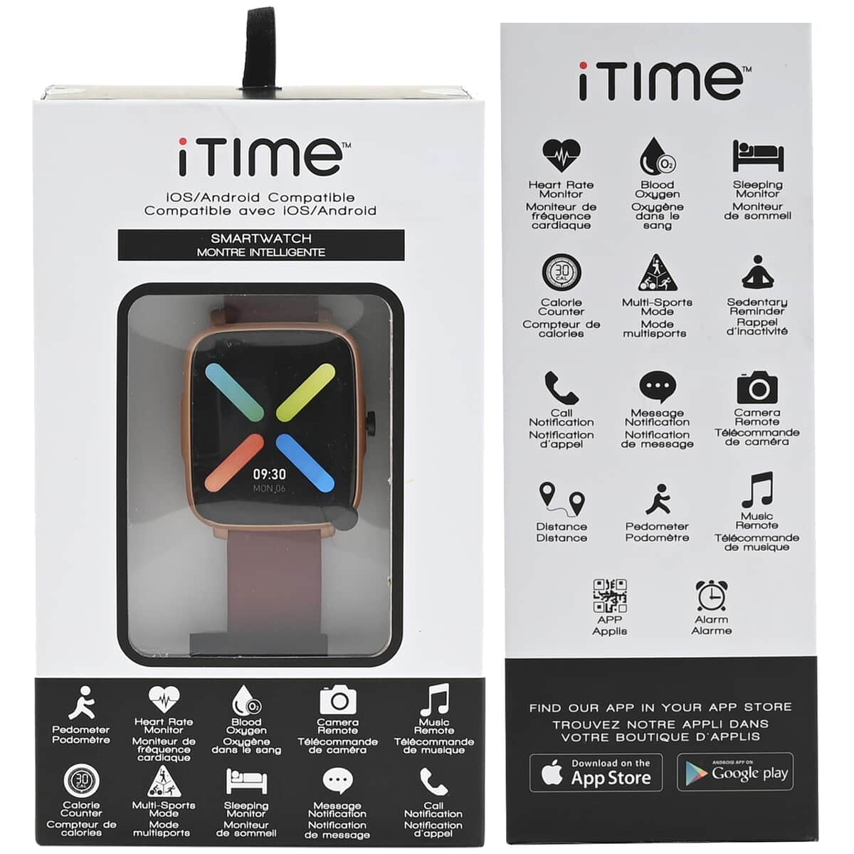 iTime Black Smart Watch with 20mm Silicone Strap (40 mm) image number 6