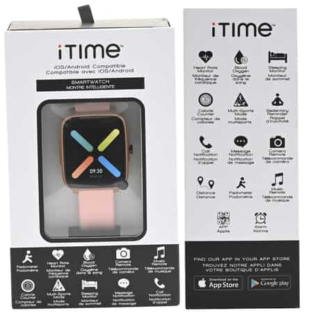 iTime Full Touch Screen Smart Watch with Blush Silicone Strap (40 mm Dial) image number 6