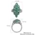 AAA Kagem Zambian Emerald and White Zircon Cluster Ring in Platinum Over Sterling Silver (Size 7.0) 3.60 ctw image number 5