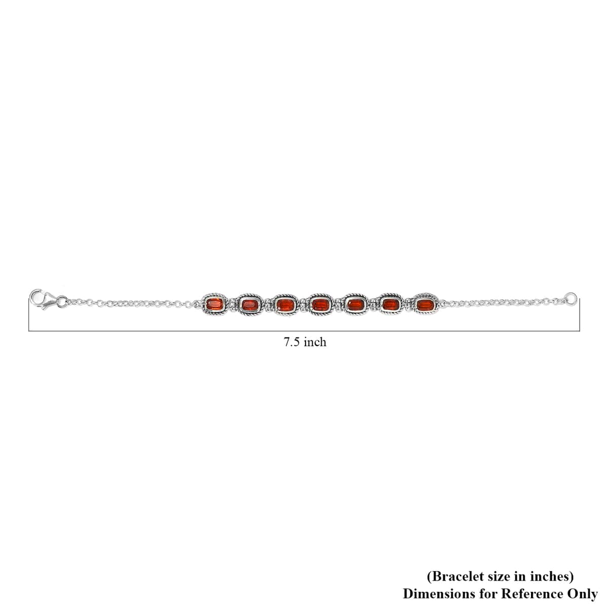 Tangerine Kyanite Bracelet in Sterling Silver (7.25 In) 4.75 ctw image number 4