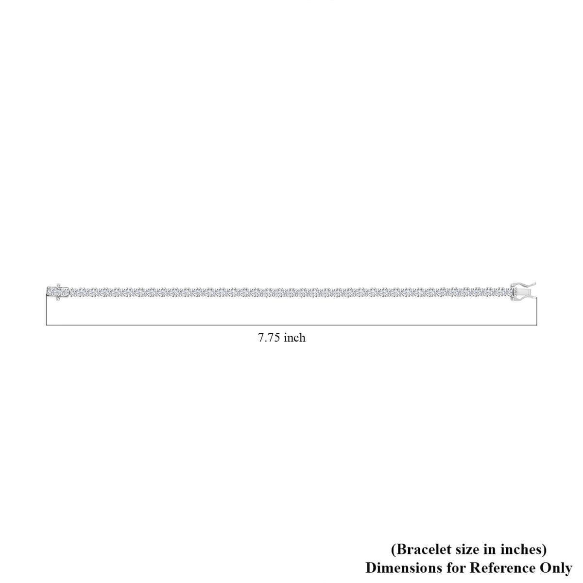 Moissanite Tennis Bracelet in Rhodium Over Sterling Silver (6.50 In) 5.85 ctw image number 3