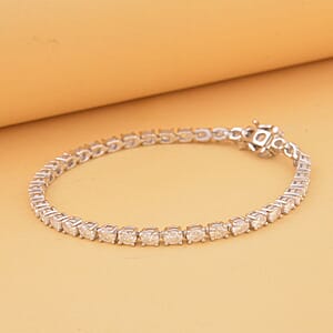 Moissanite 7.00 ctw Tennis Bracelet in Rhodium Over Sterling Silver (7.25 In)