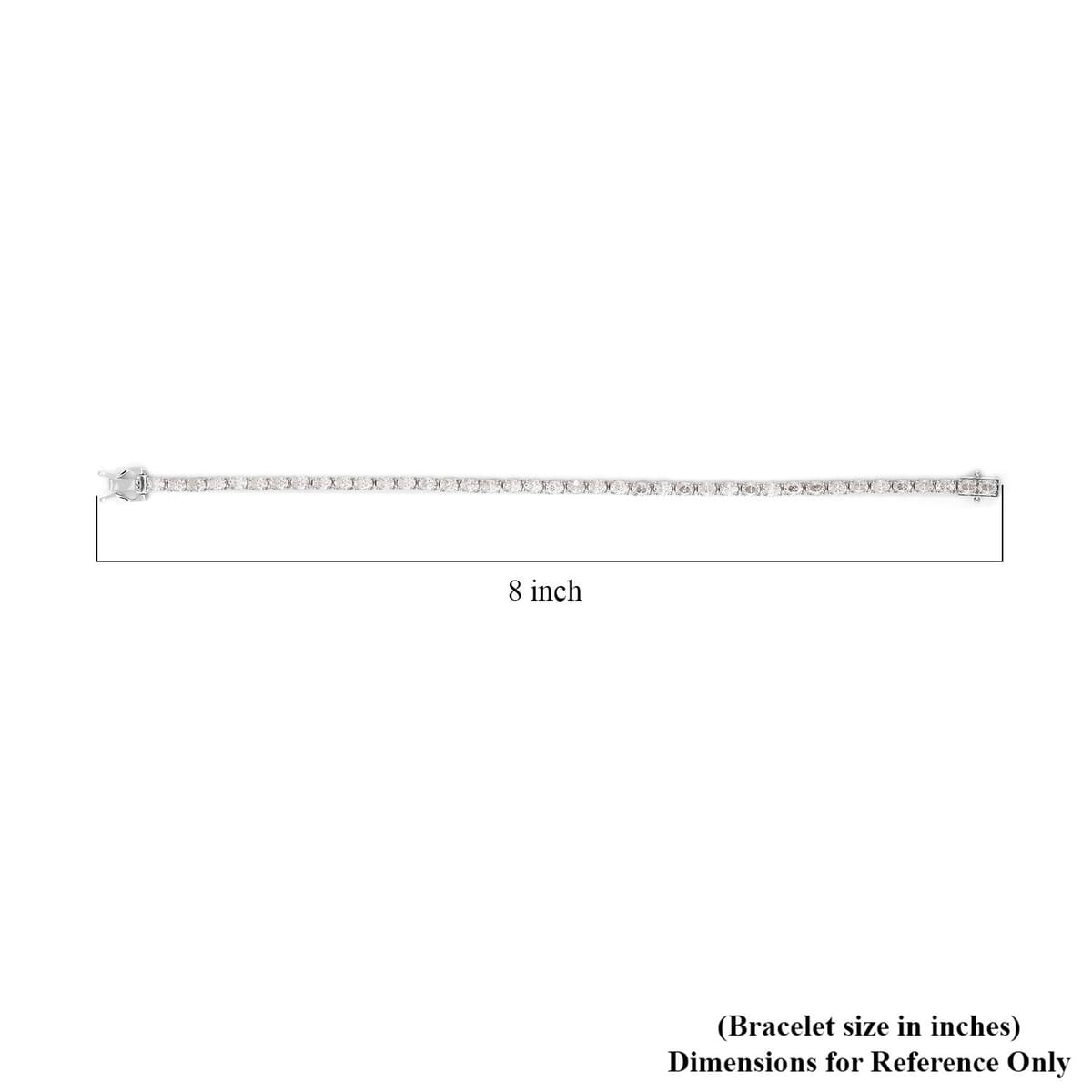 Moissanite 7.00 ctw Tennis Bracelet in Rhodium Over Sterling Silver (7.25 In) image number 4