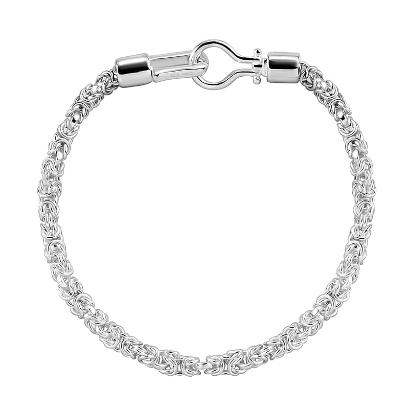 Sterling Silver Byzantine Bracelet (7.25 In) 9.70 Grams
