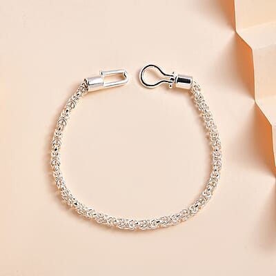 Sterling Silver Byzantine Bracelet (7.25 In) 9.70 Grams