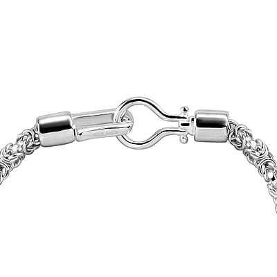 Sterling Silver Byzantine Bracelet (7.25 In) 9.70 Grams