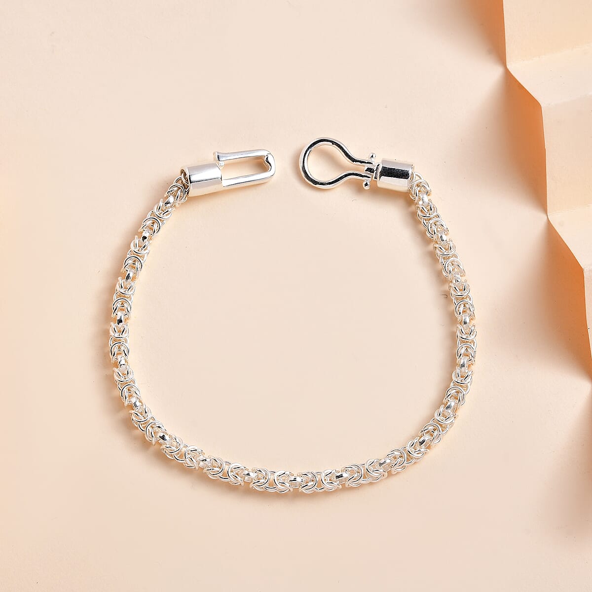 Bali Legacy Sterling Silver Byzantine Bracelet (7.50 In) 10 Grams image number 1