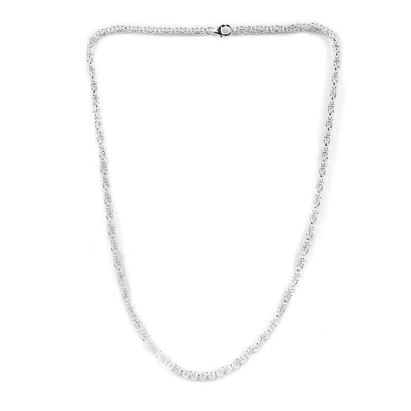Sterling Silver Byzantine Necklace 20 Inches 22.25 Grams