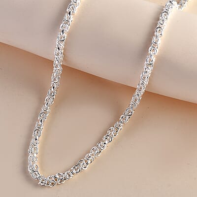 Sterling Silver Byzantine Necklace 20 Inches 22.25 Grams