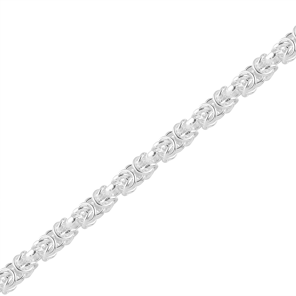 Sterling Silver Byzantine Necklace 20 Inches 22.25 Grams image number 3