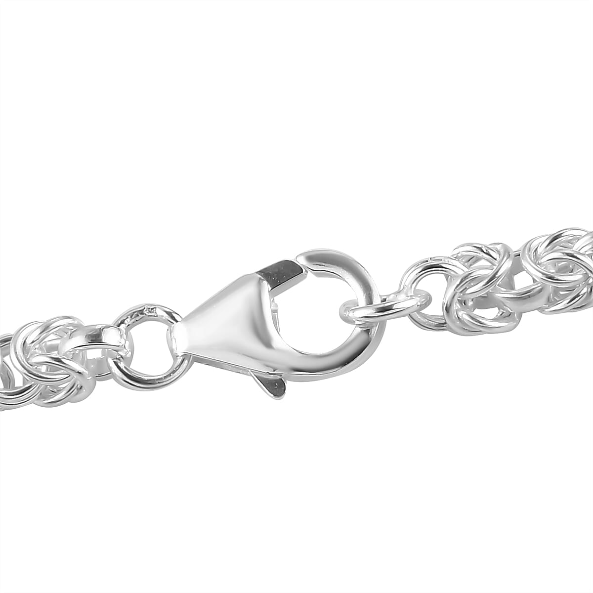 Sterling Silver Byzantine Necklace 20 Inches 22.25 Grams image number 4