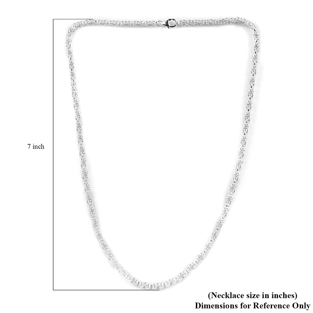 Sterling Silver Byzantine Necklace 20 Inches 22.25 Grams image number 5