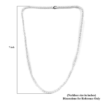 Sterling Silver Byzantine Necklace 20 Inches 22.25 Grams