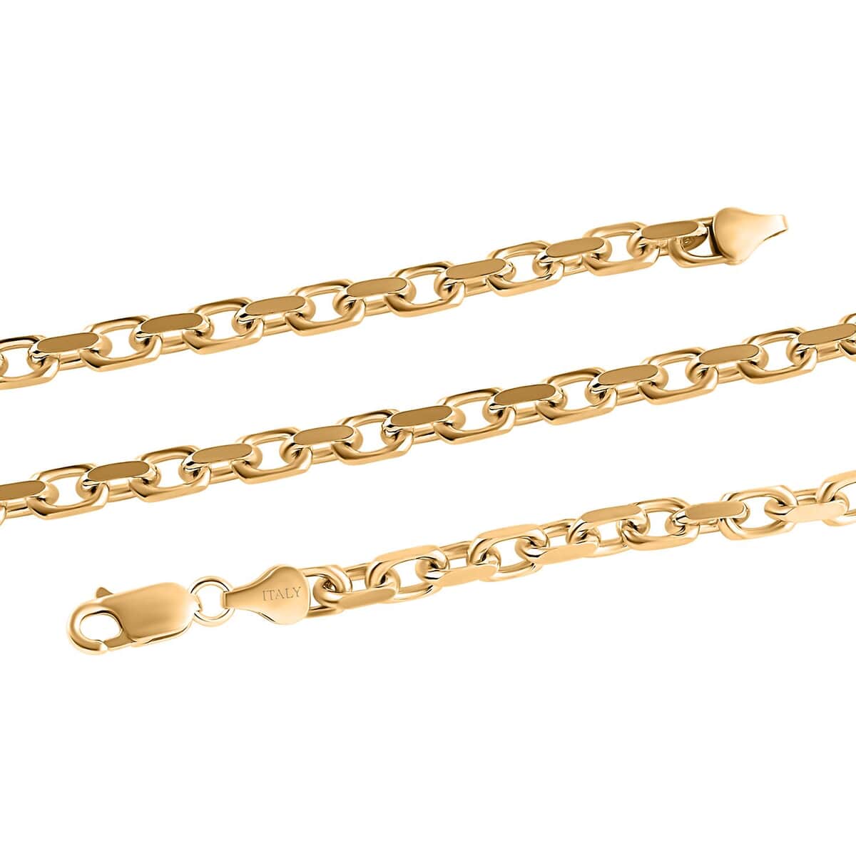 Italian 14K Yellow Gold Over Sterling Silver Power Chain Necklace 22 Inches 40.30 Grams image number 2