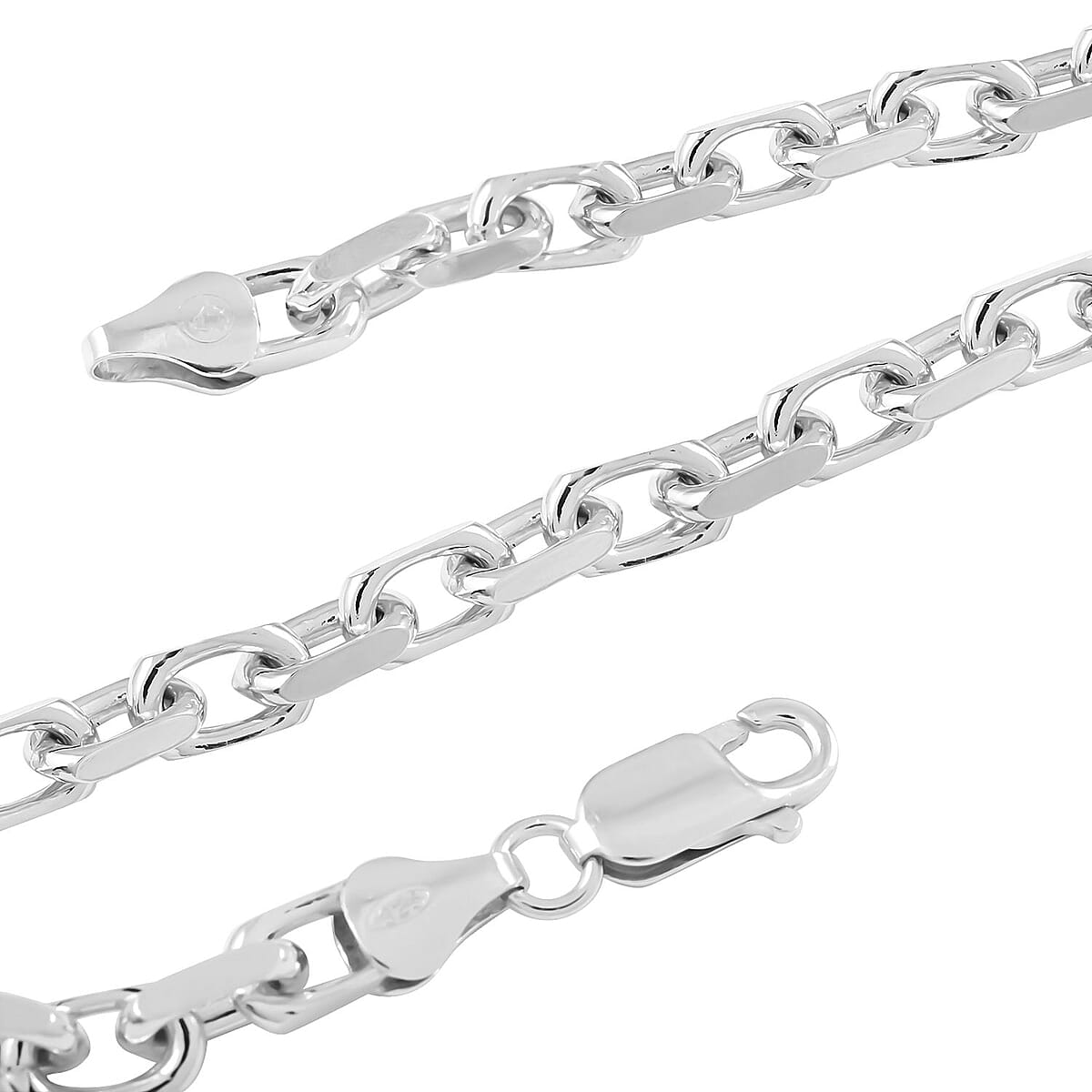Italian Sterling Silver Power Chain Bracelet (8.00 In) 14.40 Grams image number 3