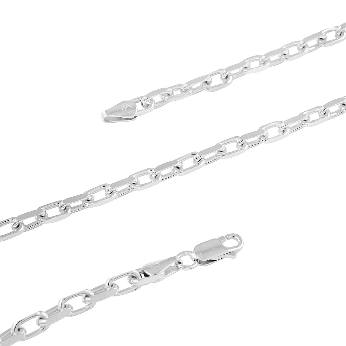 Italian Sterling Silver Power Chain Necklace 20 Inches 21.5 Grams image number 2
