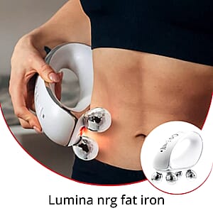 Lumina NRG Fat Iron Pro at Home Slimming & Skin Tightening Device - White, Cordless Rechargeable Slimming Device With Ultrasonic Vibration Technology,