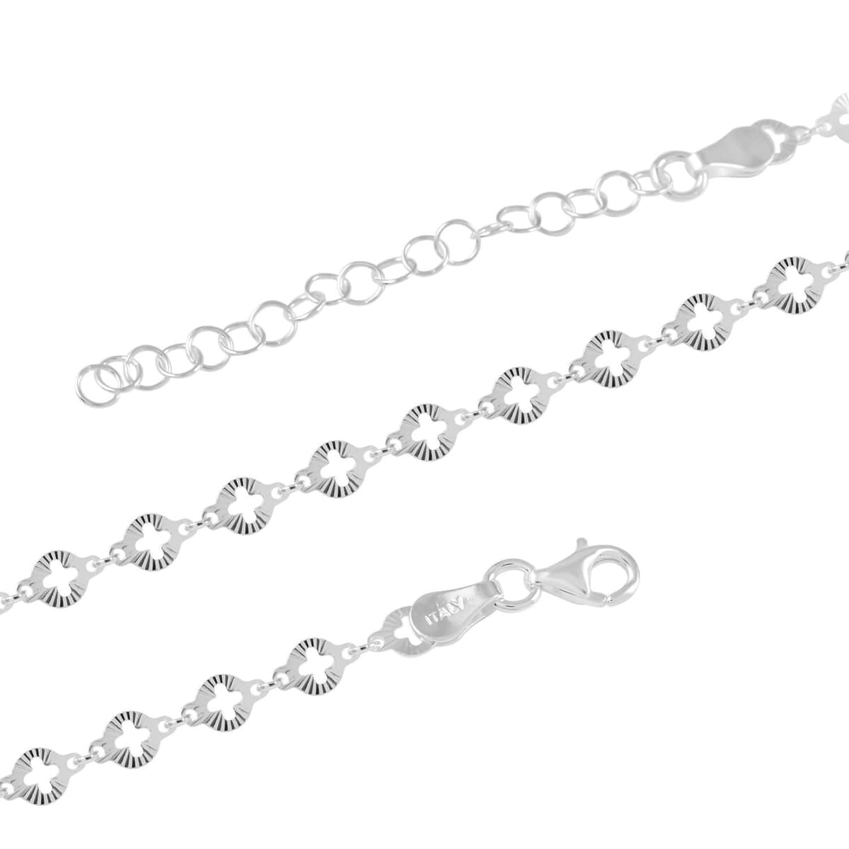 Italian Sterling Silver Arte 14 Star Chain Necklace 18 Inches 4.10 Grams image number 2