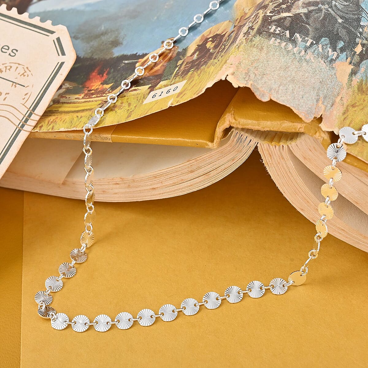 Italian Sterling Silver Arte Disco Star Necklace 18 Inches 6 Grams image number 1