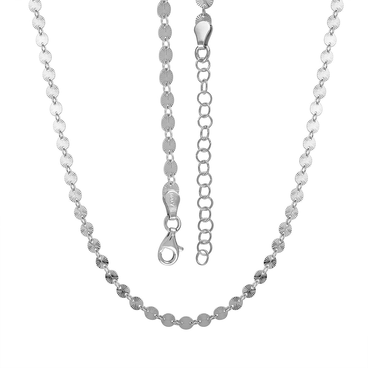 Italian Sterling Silver Arte Disco Star Necklace 18 Inches 6 Grams image number 3