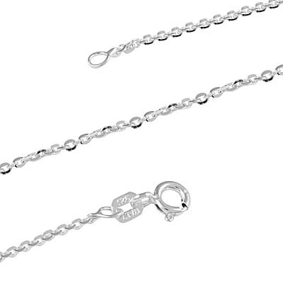 Italian Sterling Silver New Brillantina Chain Necklace 24 Inches 2.70 Grams