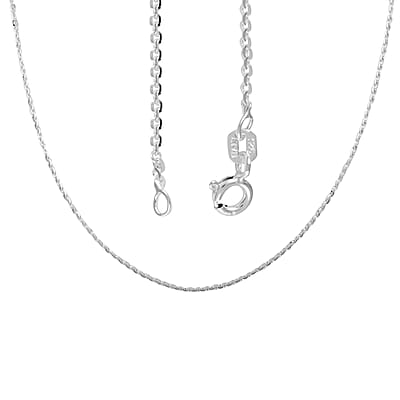 Italian Sterling Silver New Brillantina Chain Necklace 24 Inches 2.70 Grams