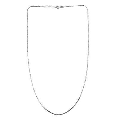 Italian Sterling Silver New Brillantina Chain Necklace 24 Inches 2.70 Grams