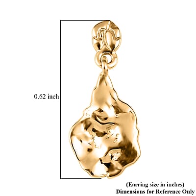 Luxoro 10K Yellow Gold Nugget Dangle Earrings 1.10 Grams