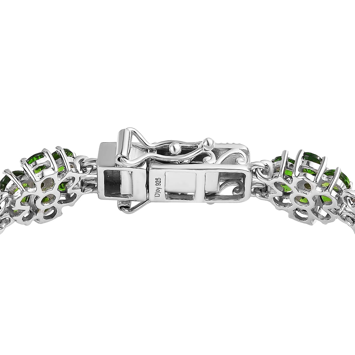 Chrome Diopside Floral Bracelet in Platinum Over Sterling Silver (6.50 In) 19.00 ctw image number 3