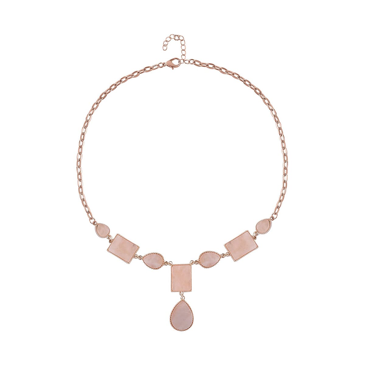 Galilea Rose Quartz Necklace 18-20 Inches in Rosetone 45.50 ctw image number 0