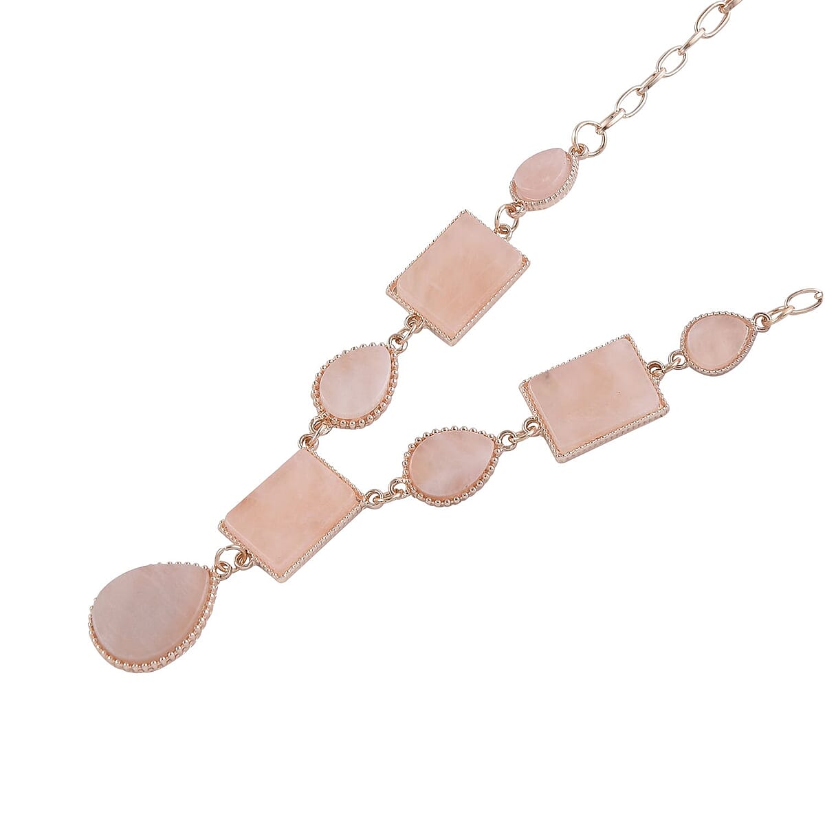 Galilea Rose Quartz Necklace 18-20 Inches in Rosetone 45.50 ctw image number 2