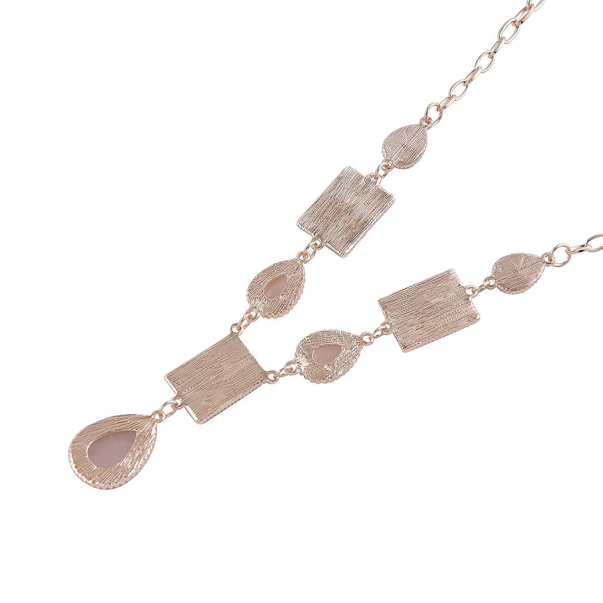 Galilea Rose Quartz Necklace 18-20 Inches in Rosetone 45.50 ctw image number 3