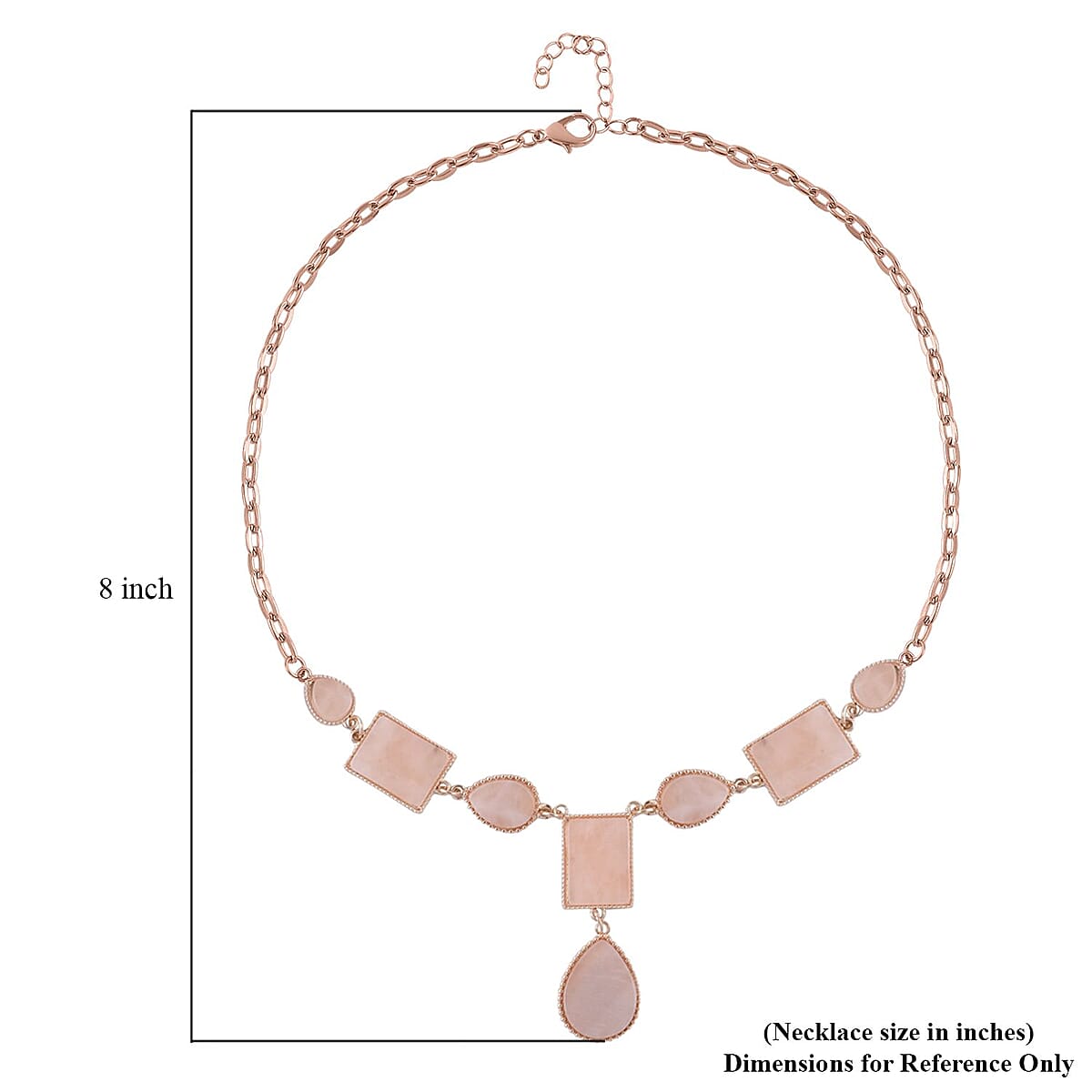 Galilea Rose Quartz Necklace 18-20 Inches in Rosetone 45.50 ctw image number 4