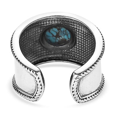Artisan Crafted Blue Moon Turquoise Ring in Sterling Silver (Size 10.0) 1.35 ctw