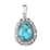 Prime Time Deal Artisan Crafted Blue Moon Turquoise Solitaire Pendant in Sterling Silver 4.75 ctw