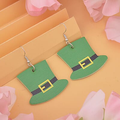 Hat Design Trendy Drop Earrings in Stainless Steel