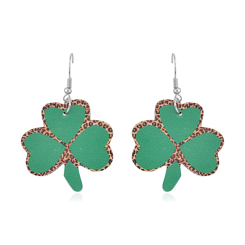 Clover Three-petal Flower Drop Earrings in Stainless Steel