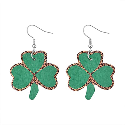 Clover Three-petal Flower Drop Earrings in Stainless Steel